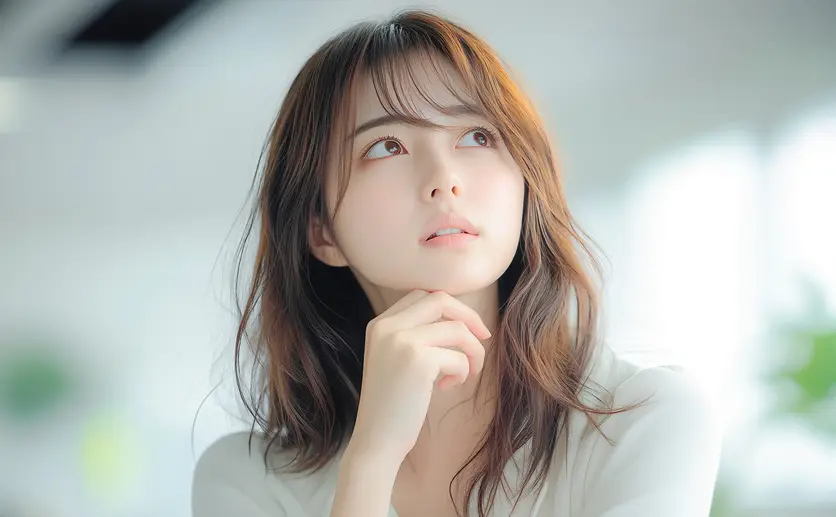 考える20代の女性