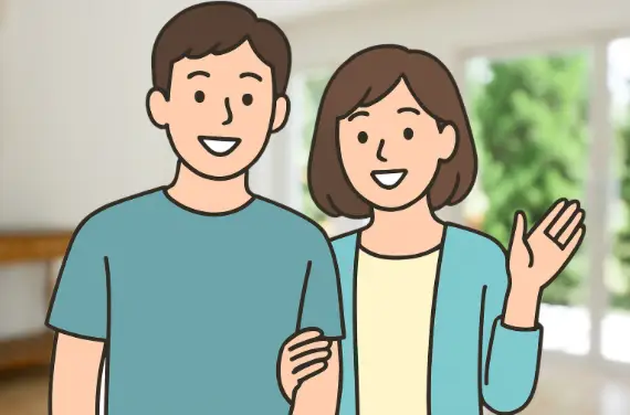 30代夫婦のイラスト