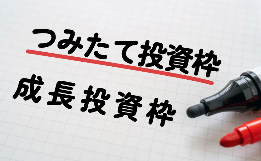 つみたて投資枠と書かれた文字