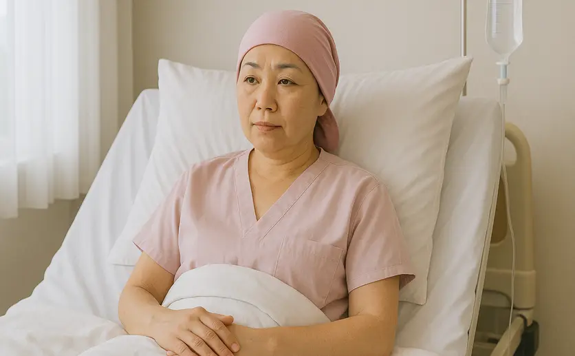 入院している女性