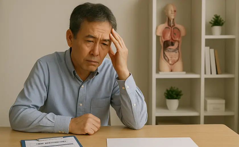 悩む50代の男性