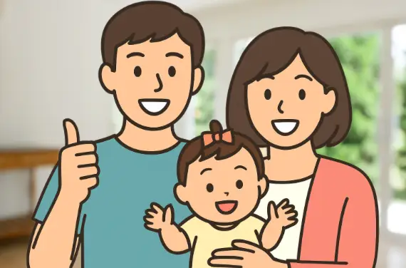 20代家族のイラスト