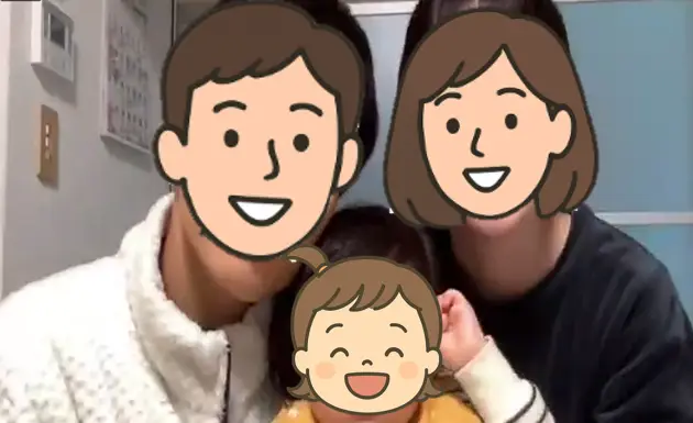 30代家族のイラスト