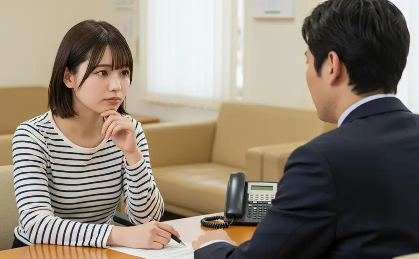 相談する女性