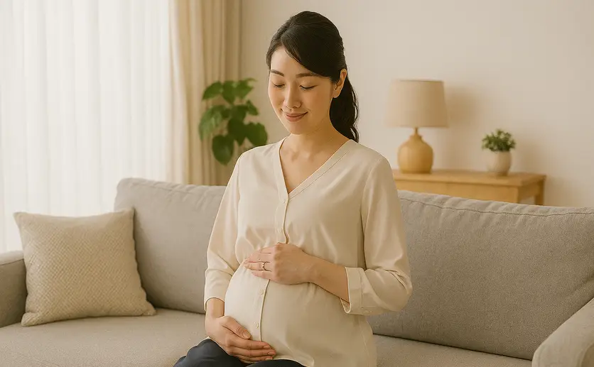 妊娠している女性